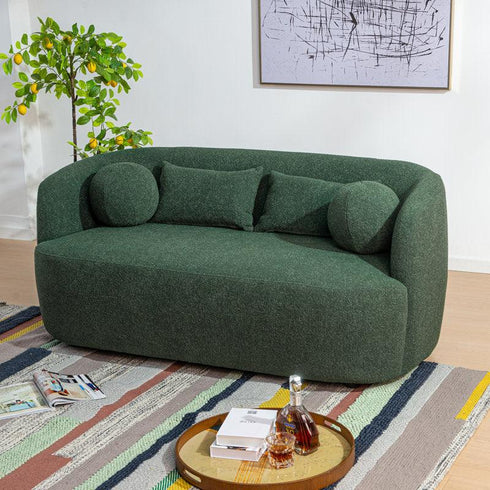 Ashlie Bouclé Loveseat | Fabric Loveseat Couch | Kinwell Furniture | Modern Loveseats & Comfortable Loveseat Sofa Couches